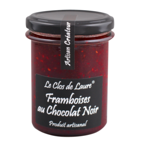 Confiture de Framboises au Chocolat Noir - 220 grs