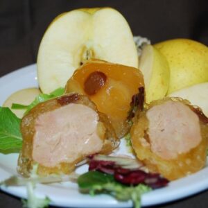 1 Pomme fourrée au foie gras