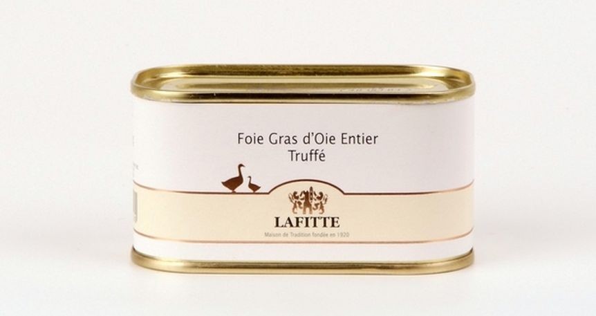 Boîte foie gras d'oie truffé entier 130grs