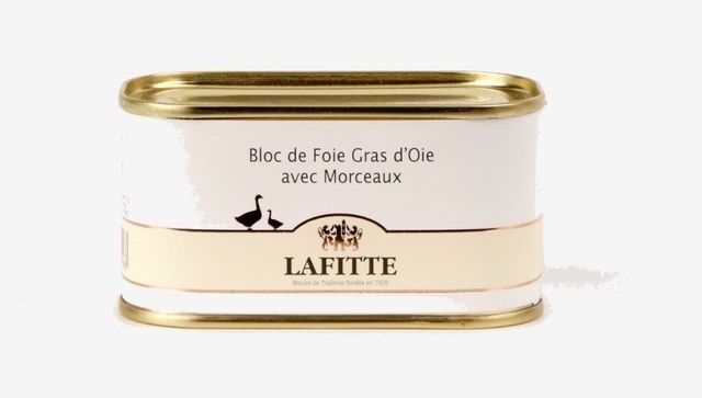 Bloc foie gras d'oie avec morceaux - 130 grs